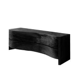 Velmora Wave Solid Wood Bathroom Vanity with Drawers Black - Timberustic Freestanding Bathroom Vanity with Drawers