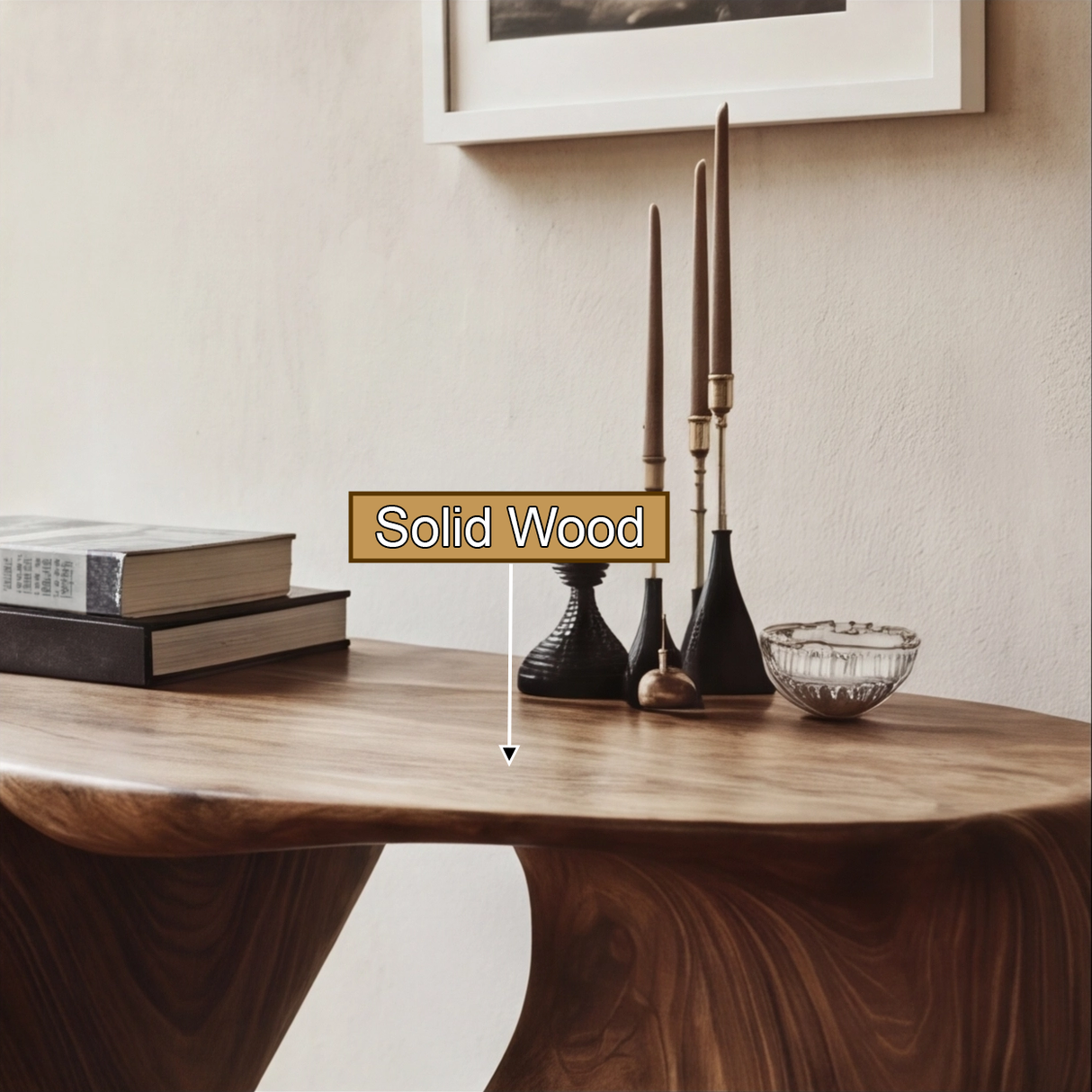 Velmoran Sculpted Solid Wood Console Table - Timberustic Console Table