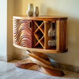 Velmorin Handcrafted Solid Wood Bar Cabinet