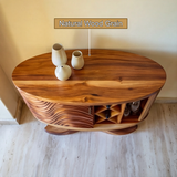 Velmorin Handcrafted Solid Wood Bar Cabinet