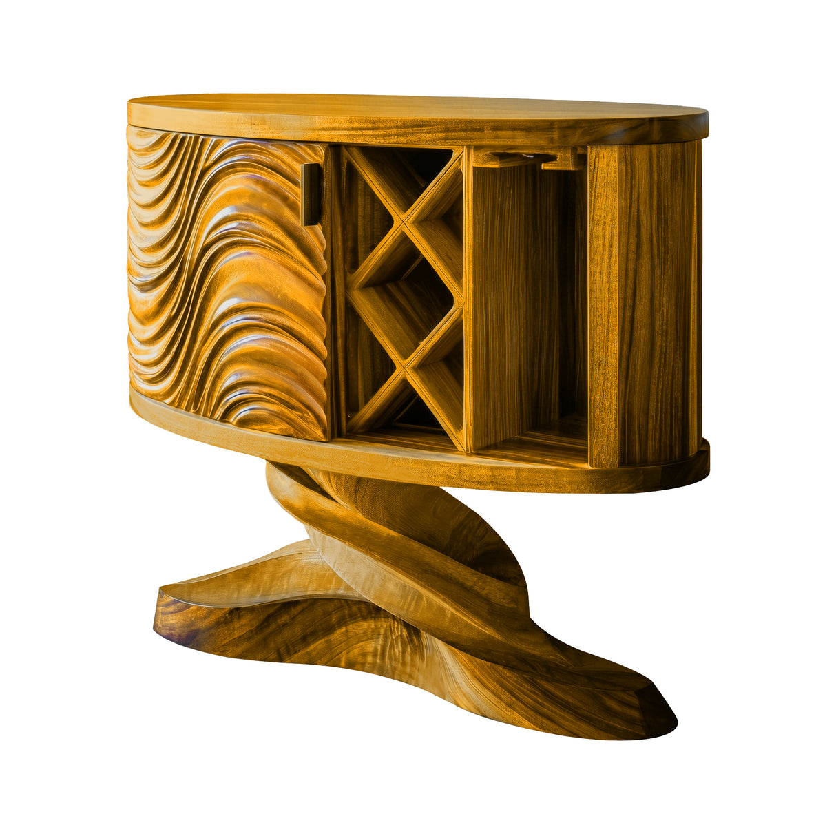 Velmorin Handcrafted Solid Wood Bar Cabinet