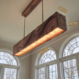 Velmoris Live Edge Solid Wood Linear Pendant Light SPA256374 - Timberustic Linear Pendant Light