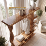 Velmoris Solid Wood Entryway Organizer