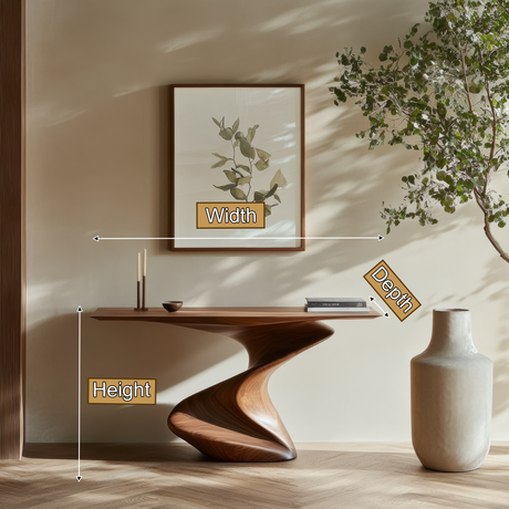 Velmorith Sculpted Solid Wood Console Table - Timberustic Console Table
