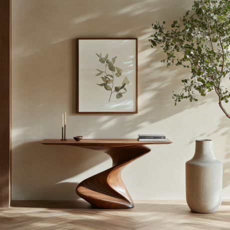 Velmorith Sculpted Solid Wood Console Table - Timberustic Console Table