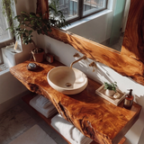 Velmoro Handcrafted Live Edge Solid Wood Floating Bathroom Vanity SPA723618 - Timberustic Floating Bathroom Vanity