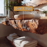 Velmoro Handcrafted Live Edge Solid Wood Floating Bathroom Vanity SPA723618 - Timberustic Floating Bathroom Vanity