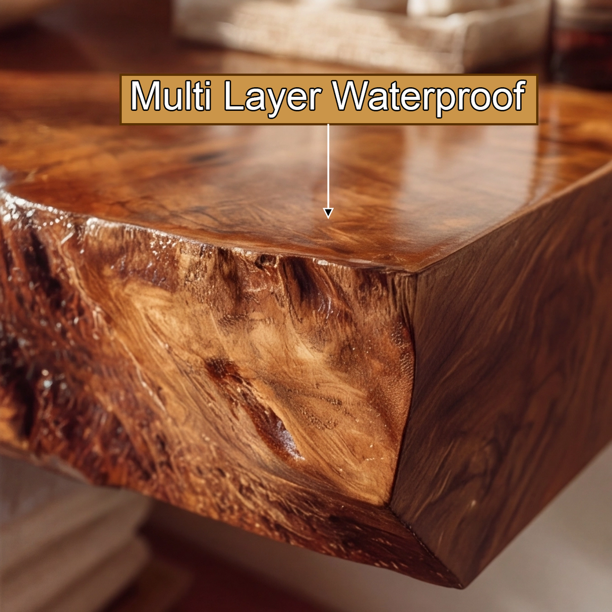 Velmoro Handcrafted Live Edge Solid Wood Floating Bathroom Vanity SPA723618 - Timberustic Floating Bathroom Vanity