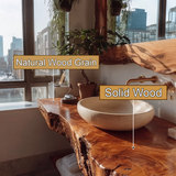 Velmoro Handcrafted Live Edge Solid Wood Floating Bathroom Vanity SPA723618 - Timberustic Floating Bathroom Vanity