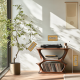 Velnora Handcrafted Solid Wood Record Player Stand SPA208523
