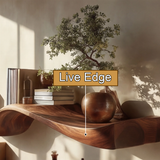 Velora Sculpted Solid Wood Floating Shelf SPA435586 - Timberustic Floating Shelf