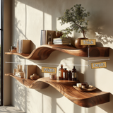 Velora Sculpted Solid Wood Floating Shelf SPA435586 - Timberustic Floating Shelf