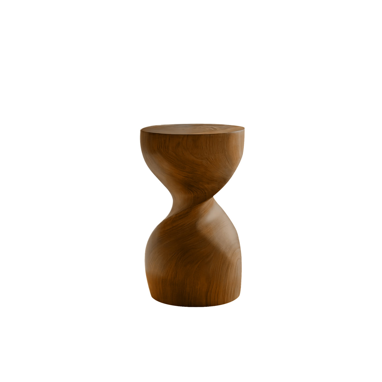 Velora Sculpted Solid Wood Pedestal Stand Brown - Timberustic Pedestal Stand