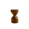 Velora Sculpted Solid Wood Pedestal Stand Brown - Timberustic Pedestal Stand