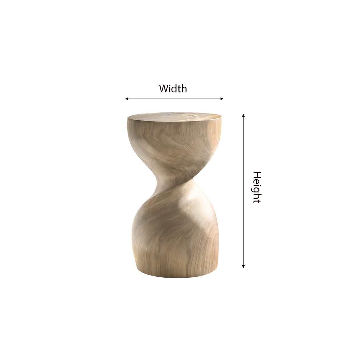 Velora Sculpted Solid Wood Pedestal Stand - Timberustic Pedestal Stand