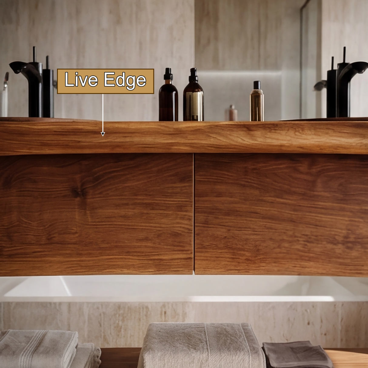Velora Solid Wood Freestanding Bathroom Vanity with Drawers - Timberustic Freestanding Bathroom Vanity with Drawers
