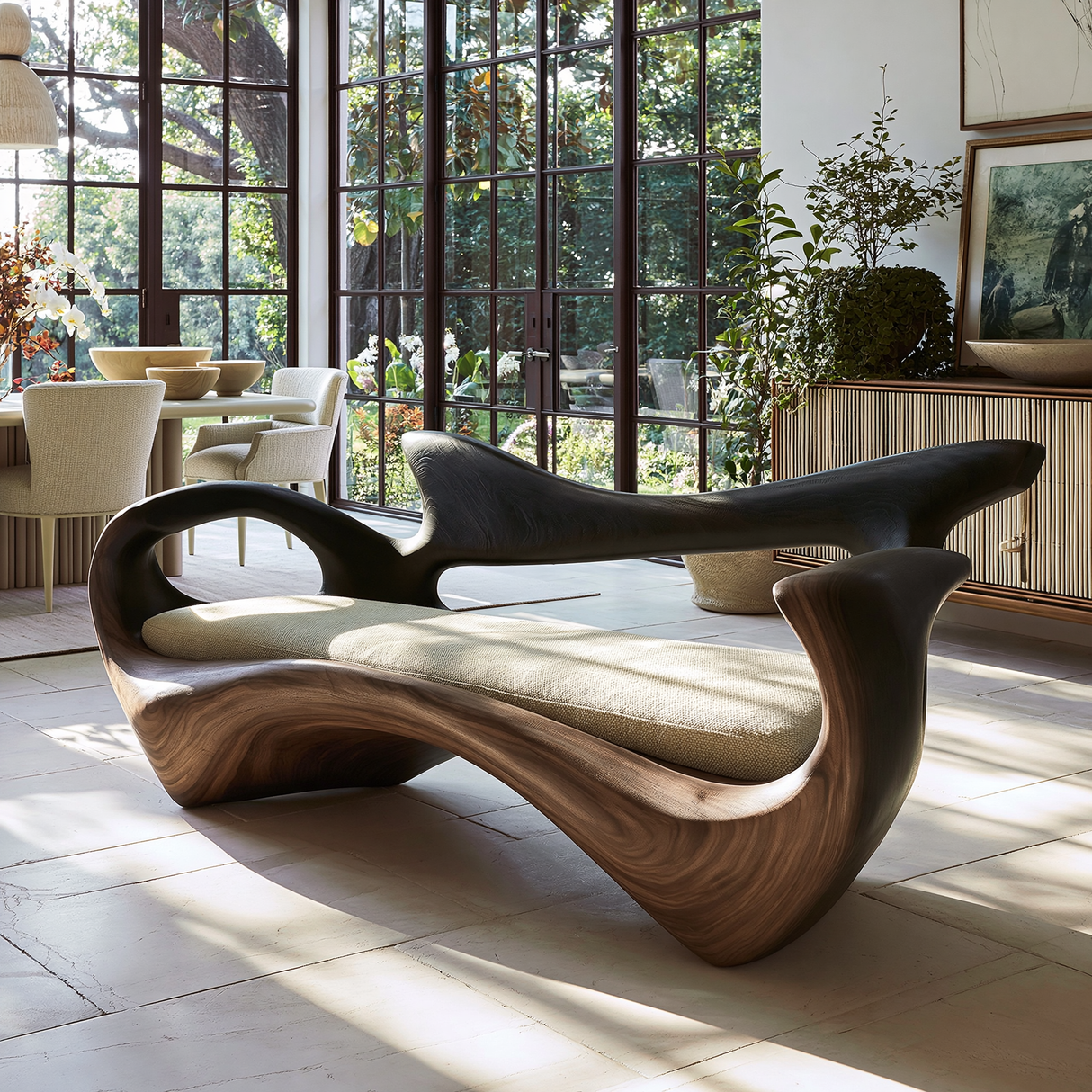 Veloria Sculpted Solid Wood Sofa - Timberustic Sofa
