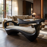 Veloria Sculpted Solid Wood Sofa Black - Timberustic Sofa
