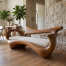 Veloria Sculpted Solid Wood Sofa Brown - Timberustic Sofa