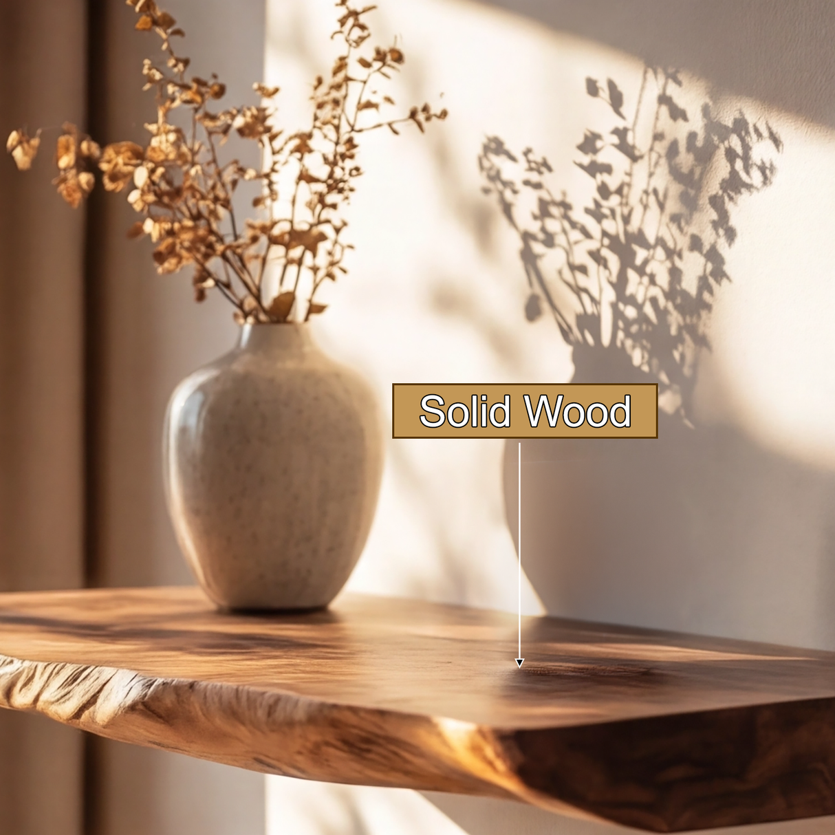 Velorin Live Edge Solid Wood Floating Shelf SPA635142 - Timberustic Floating Shelf