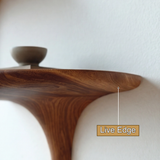 Velorin Sculpted Solid Wood Mushroom Floating Shelf SPA185432 - Timberustic Floating Shelf