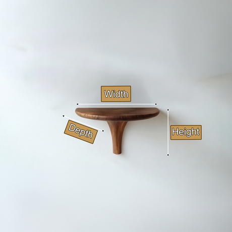 Velorin Sculpted Solid Wood Mushroom Floating Shelf SPA185432 - Timberustic Floating Shelf