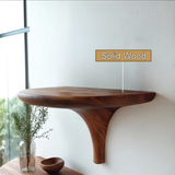 Velorin Sculpted Solid Wood Mushroom Floating Shelf SPA185432 - Timberustic Floating Shelf