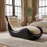 Veloura Handcrafted Solid Wood Chaise Lounge
