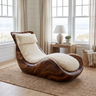 Veloura Handcrafted Solid Wood Chaise Lounge