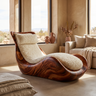 Veloura Handcrafted Solid Wood Chaise Lounge