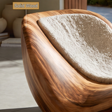Velquorin Handcrafted Sculpted Solid Wood Chaise Lounge