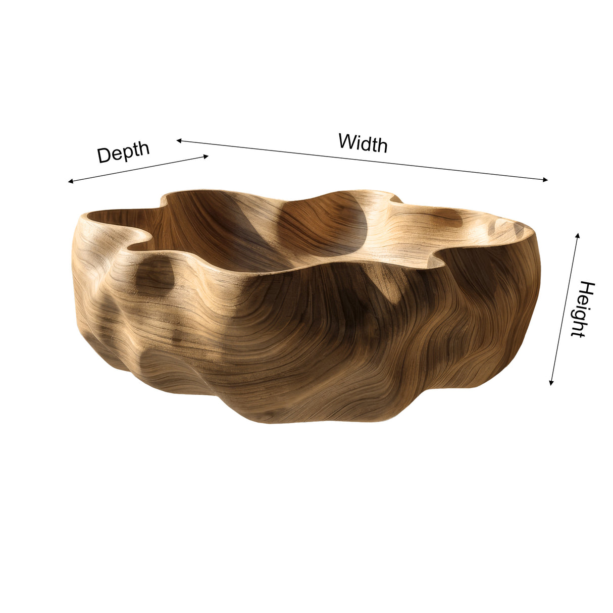 Velricon Sculpted Solid Wood Vessel Sink - Timberustic Vessel Sinks