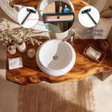 Velrion Handcrafted Live Edge Solid Wood Floating Bathroom Vanity SPA721836 - Timberustic Floating Bathroom Vanity