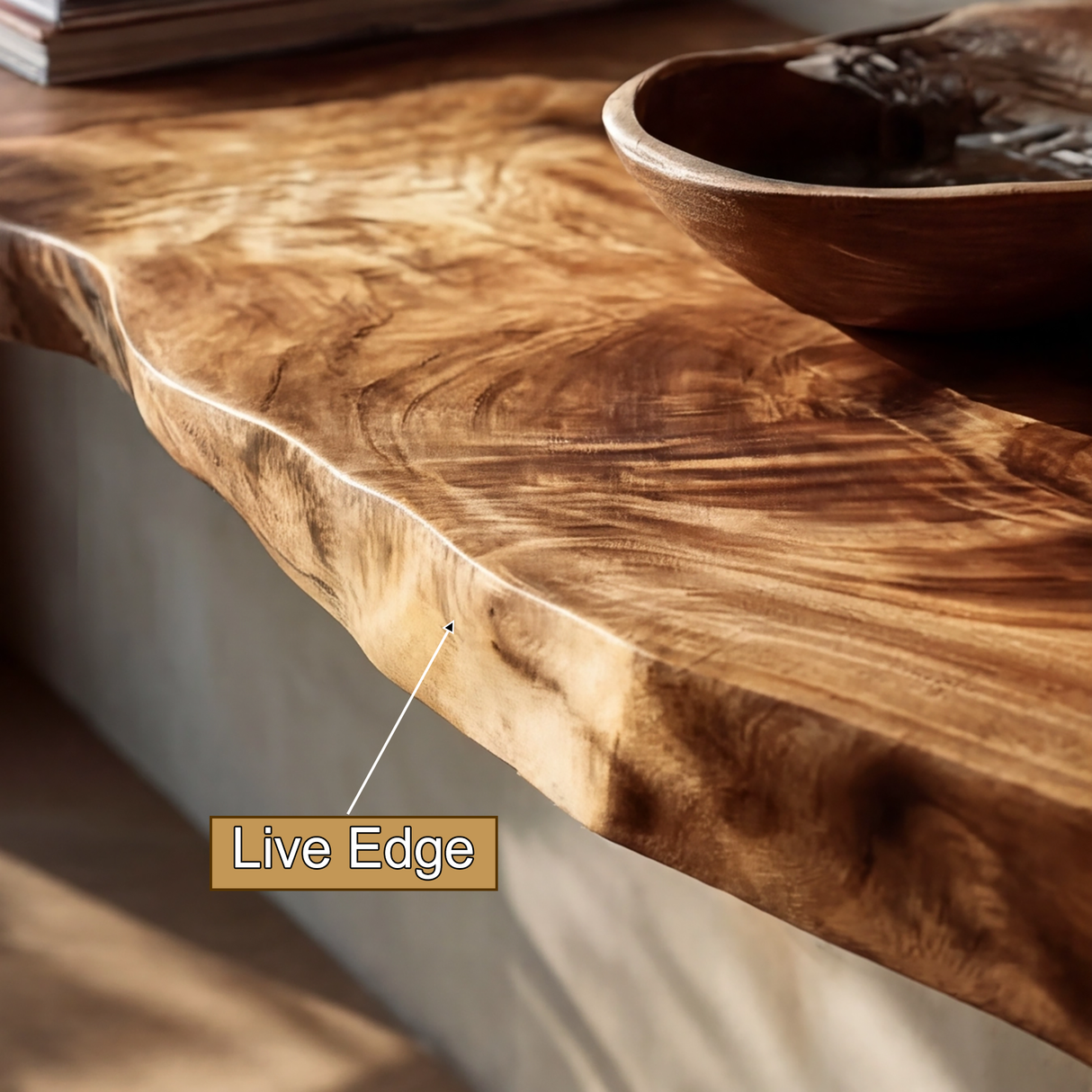 Velrion Live Edge Solid Wood Floating Shelf SPA900006 - Timberustic Floating Shelf