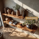 Velrion Live Edge Solid Wood Floating Shelf SPA900006 - Timberustic Floating Shelf