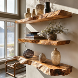 Velthara Live Edge Solid Wood Floating Shelf SPA526984 - Timberustic Floating Shelf