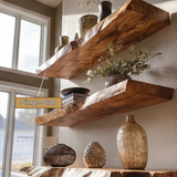 Velthara Live Edge Solid Wood Floating Shelf SPA526984 - Timberustic Floating Shelf