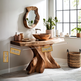 Velthora Rootform Solid Wood Freestanding Bathroom Vanity SPA576801 - Timberustic Freestanding Bathroom Vanity