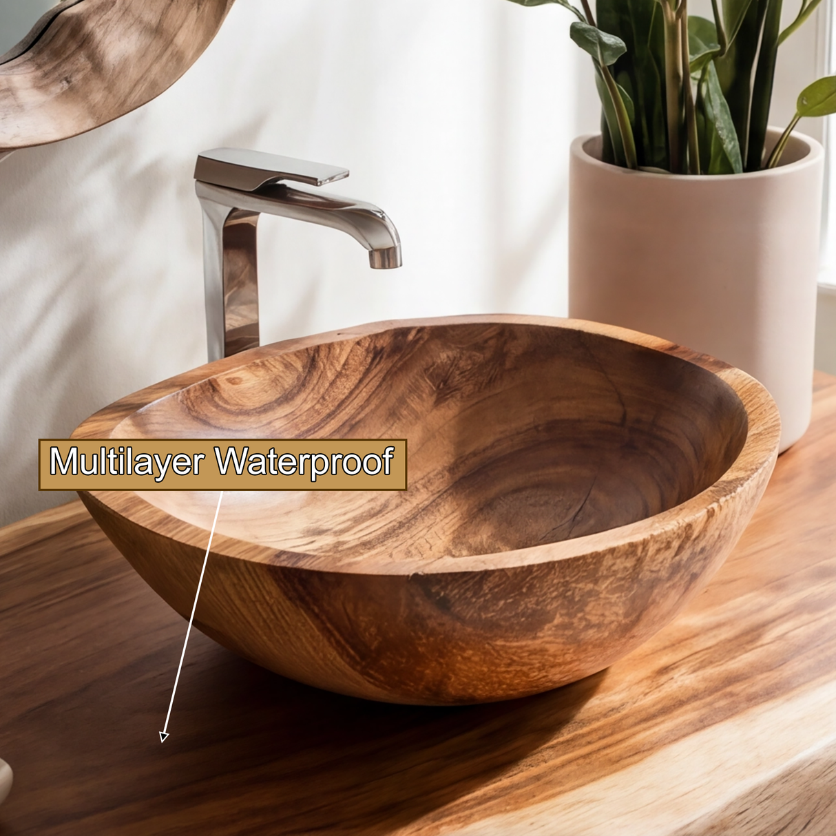Velthora Rootform Solid Wood Freestanding Bathroom Vanity SPA576801 - Timberustic Freestanding Bathroom Vanity