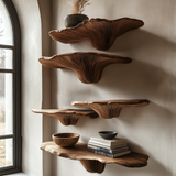 Velthorne Live Edge Solid Wood Mushroom Floating Shelf SPA054634 - Timberustic Floating Shelf