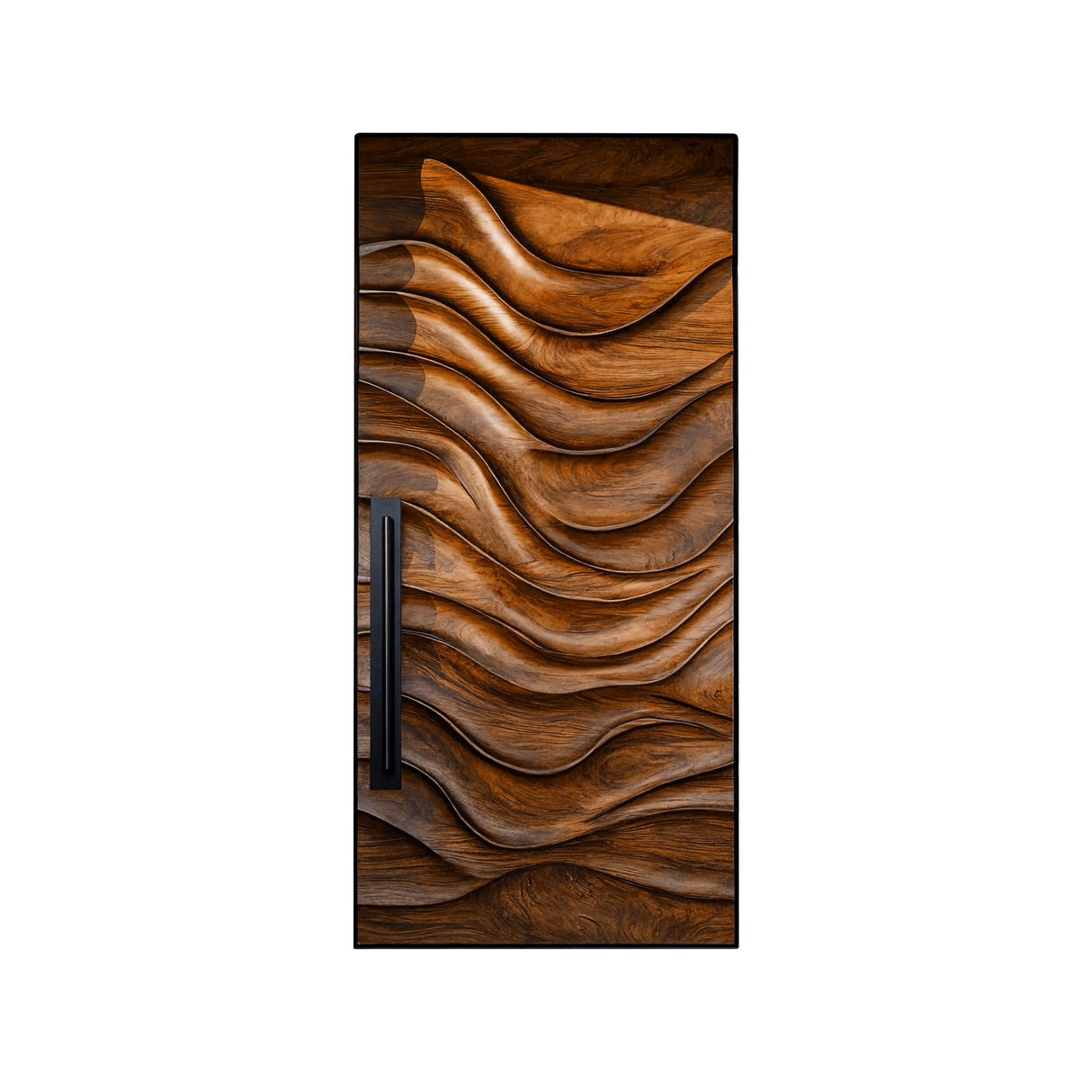 Veltrava Sculpted Solid Wood Rectangular Single Door Brown - Timberustic Door