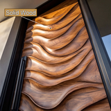 Veltrava Sculpted Solid Wood Rectangular Single Door - Timberustic Door