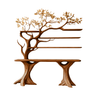 Veltrion Sculpted Solid Wood Console Table with Shelves Brown - Timberustic Console Table with Shelves