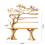 Veltrion Sculpted Solid Wood Console Table with Shelves - Timberustic Console Table with Shelves