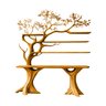 Veltrion Sculpted Solid Wood Console Table with Shelves Teak - Timberustic Console Table with Shelves