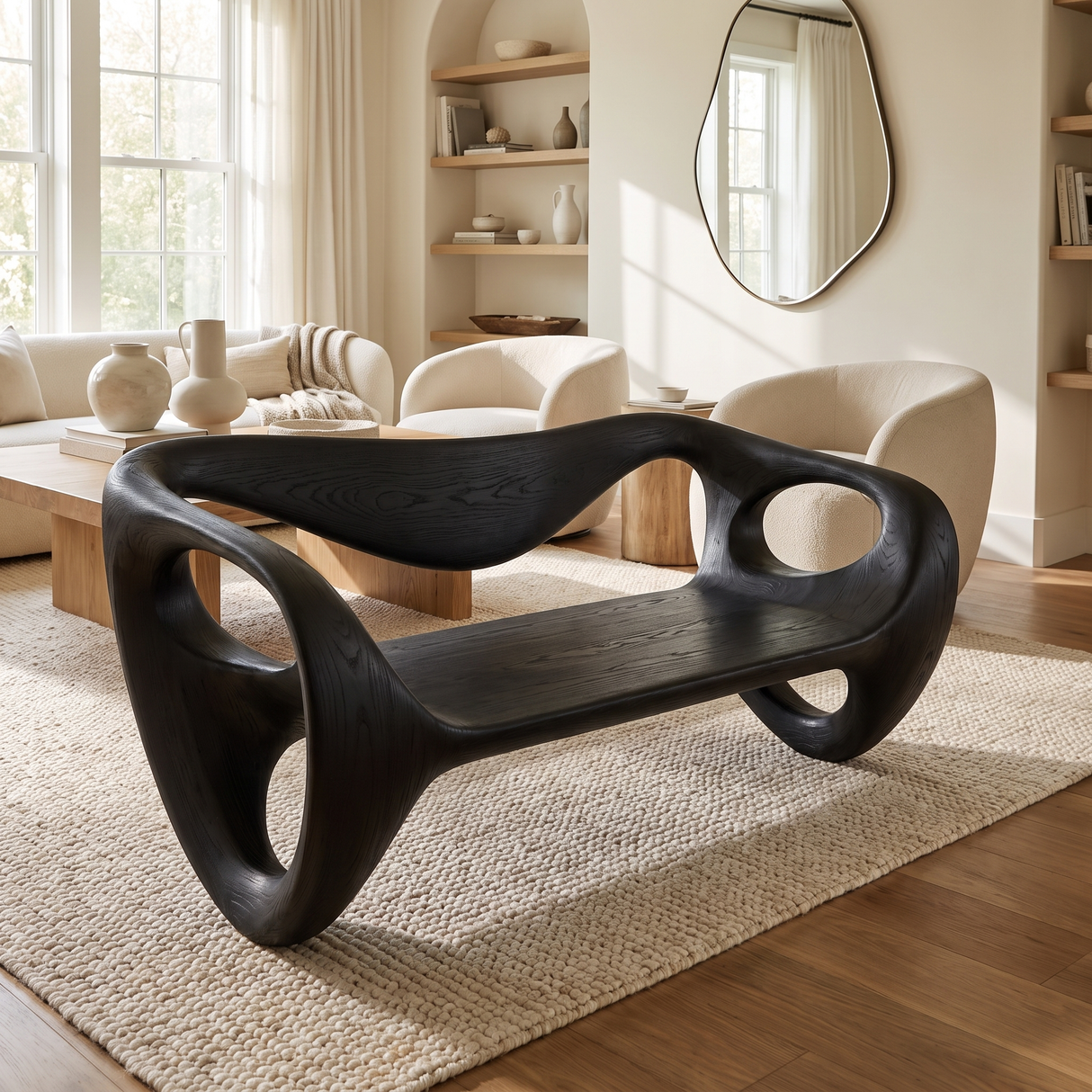 Velunor Handcrafted Solid Wood Sofa Black - Timberustic Sofa