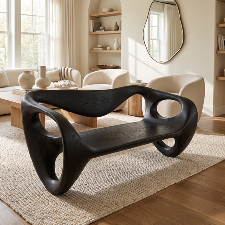 Velunor Handcrafted Solid Wood Sofa Black - Timberustic Sofa