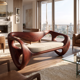 Velunor Handcrafted Solid Wood Sofa Mahogany - Timberustic Sofa