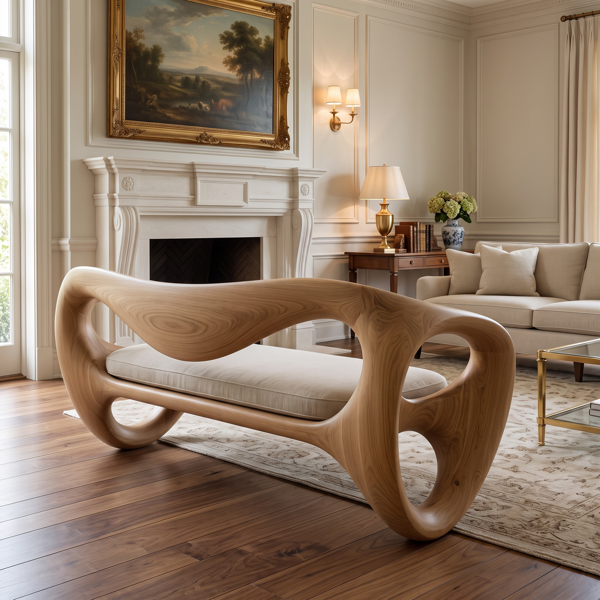 Velunor Handcrafted Solid Wood Sofa Natural Oak - Timberustic Sofa