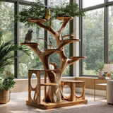 Verdancrest Handcrafted Tree Branch Parrot Stand - Timberustic Tree Branch Parrot Stand
